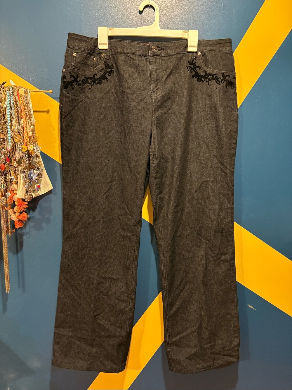 Westport Denim Ultra Dark Wash Wide Leg Denim Pants EUC